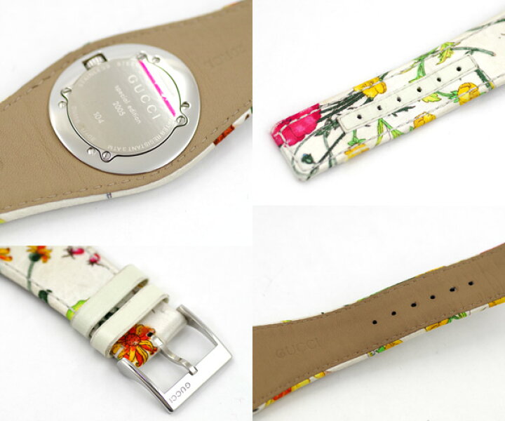楽天市場】【GUCCI】グッチ 104 YA104511 バンデュー フローラコレクション 限定 スペシャルエディション フラワー ホワイト 文字盤 SS ステンレス レディース クォーツ【中古】【腕時計】 : アイマス 楽天市場】【GUCCI】グッチ 104 YA104511 バンデュー フローラコレクション 限定 スペシャルエディション フラワー ホワイト 文字盤 SS ステンレス レディース クォーツ【中古】【腕時計】 : アイマス