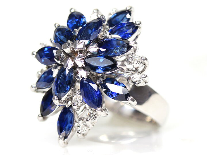 楽天市場】【ジュエリー】サファイア 3.98ct ダイヤモンド 0.2ct 