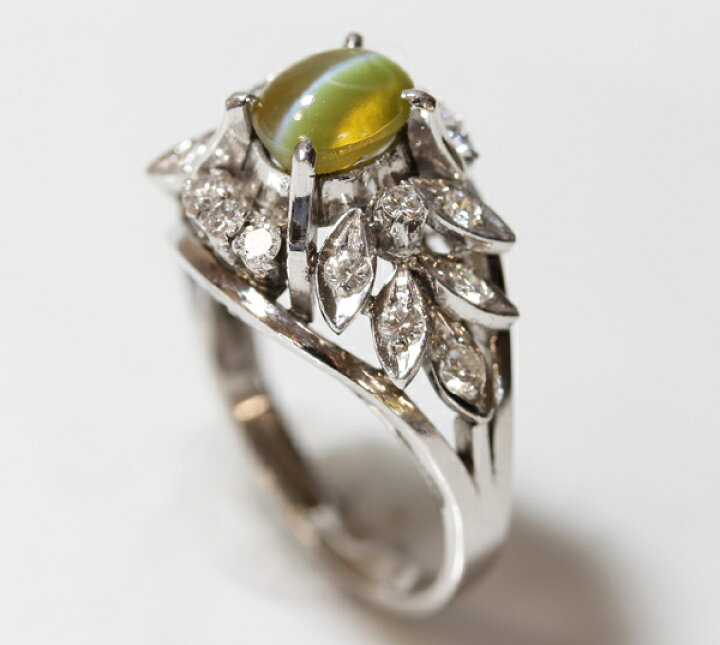 楽天市場】【ジュエリー】クリソベリルキャッツアイ 1.42ct 
