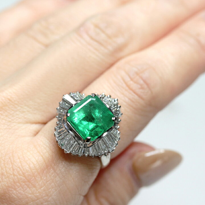 楽天市場】コロンビア産エメラルド 4.75ct ダイヤモンド 1.75ct 