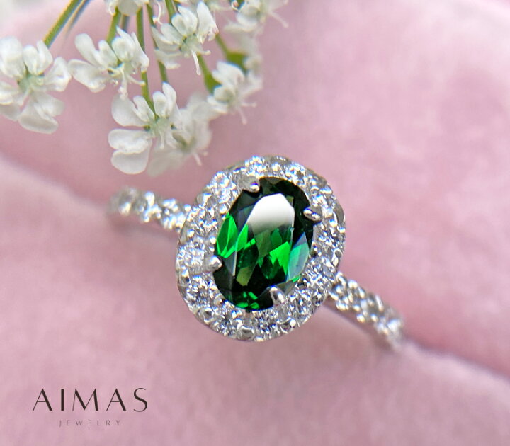 楽天市場】グリーンガーネット 0.5ct リング 7号 PT900 プラチナ  