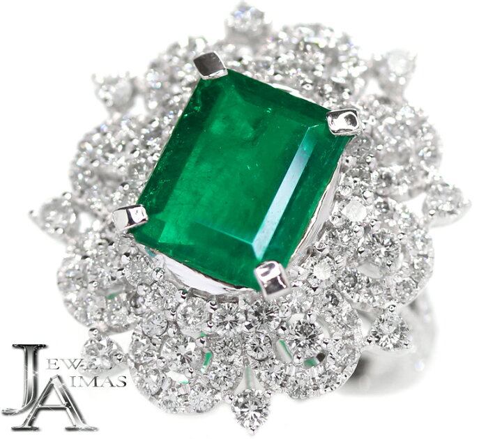楽天市場】コロンビア産ビビッドグリーンエメラルド 3.05ct リング 10 