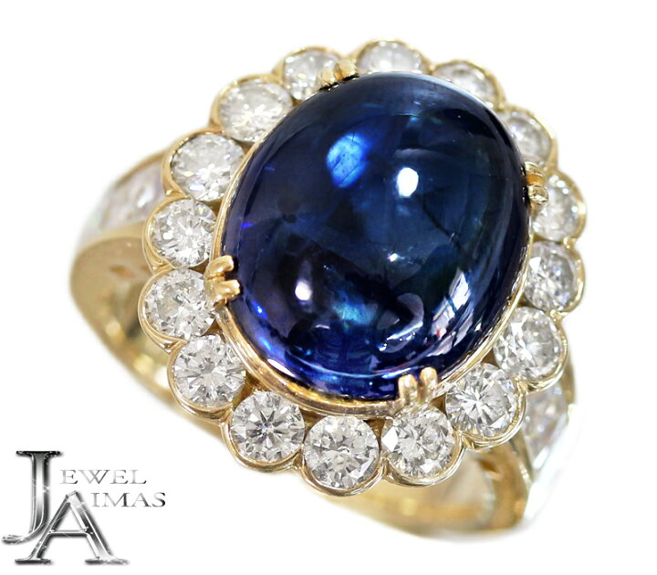 楽天市場】ブルーサファイア 11.97ct ダイヤモンド リング 15号 K18YG  