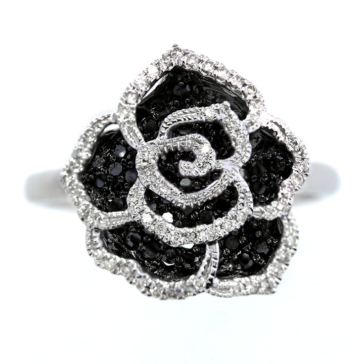 楽天市場】ダイヤモンド/ブラックダイヤモンド 計0.5ct リング 12号 
