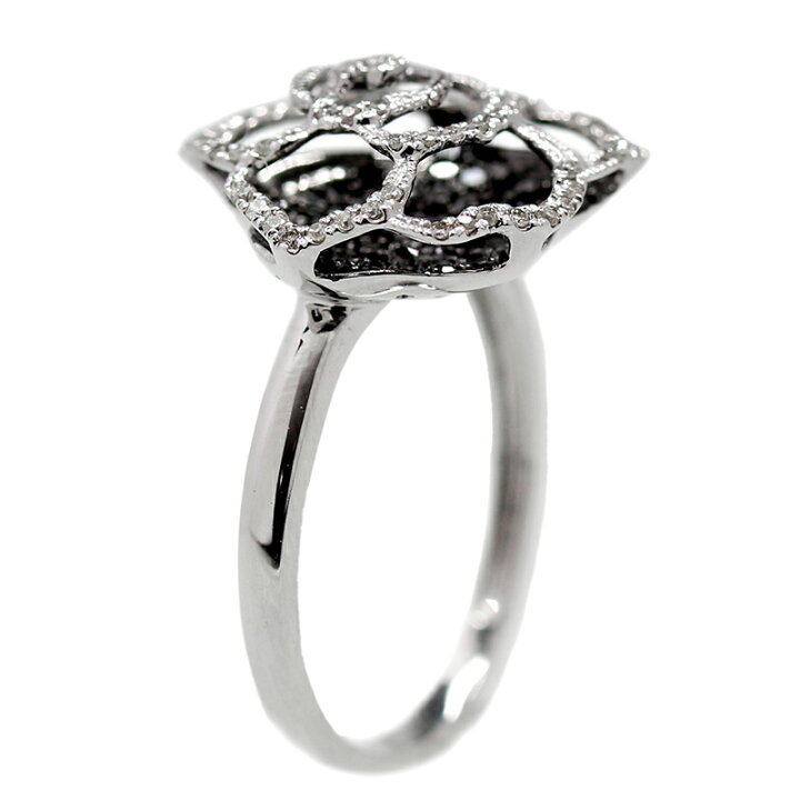 楽天市場】ダイヤモンド/ブラックダイヤモンド 計0.5ct リング 12号 