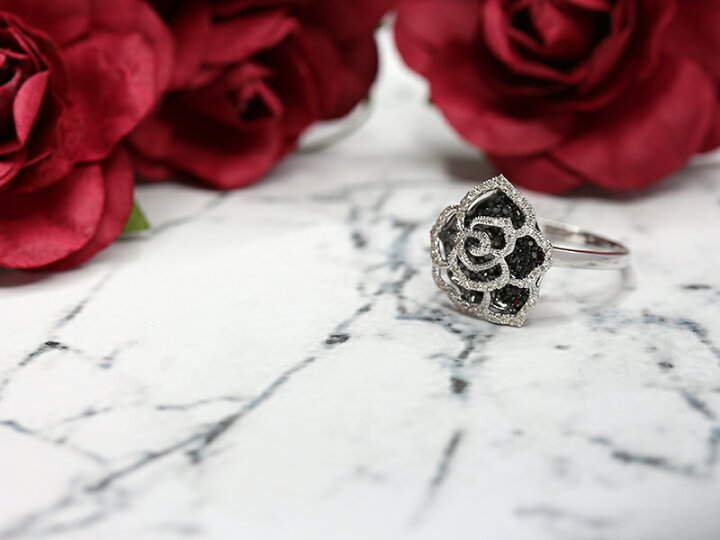 楽天市場】ダイヤモンド/ブラックダイヤモンド 計0.5ct リング 12号 