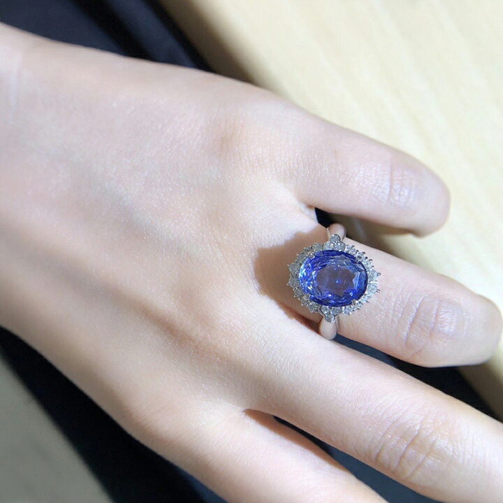 楽天市場】スリランカ産ブルーサファイア 6.09ct ダイヤモンド リング 