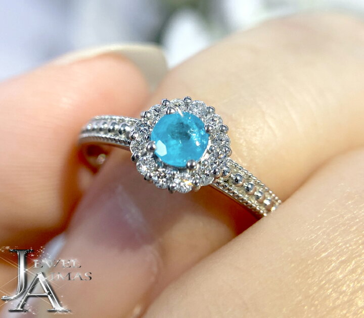 楽天市場】パライバトルマリン 0.265ct ダイヤモンド 0.11ct ヘイロー 