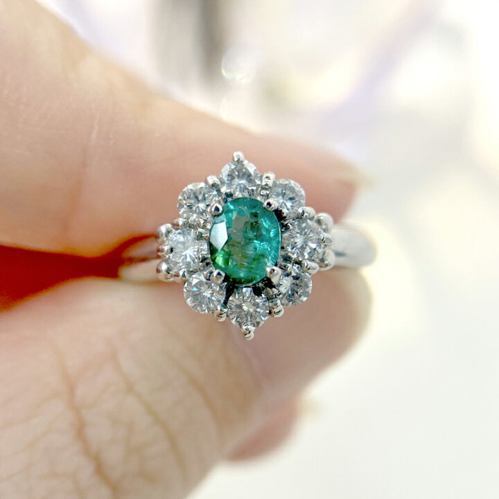 楽天市場】バイカラーパライバトルマリン 0.37ct ダイヤモンド 花 