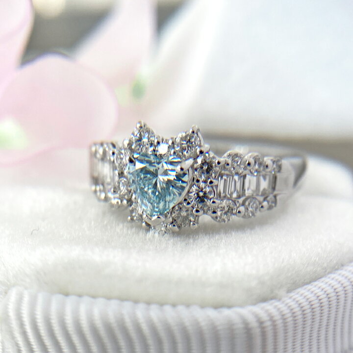 楽天市場】【ｾｰﾙ】トリートアイスブルーダイヤモンド 0.398ct (FANCY 