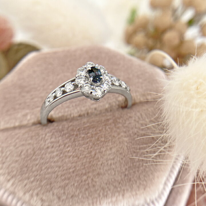 楽天市場】アレキサンドライト 0.11ct ダイヤモンド 0.36ct オーバル 