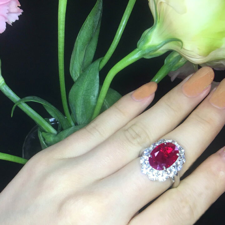 楽天市場】ルビー 5.04ct リング 12号 PT900 プラチナ 指輪  