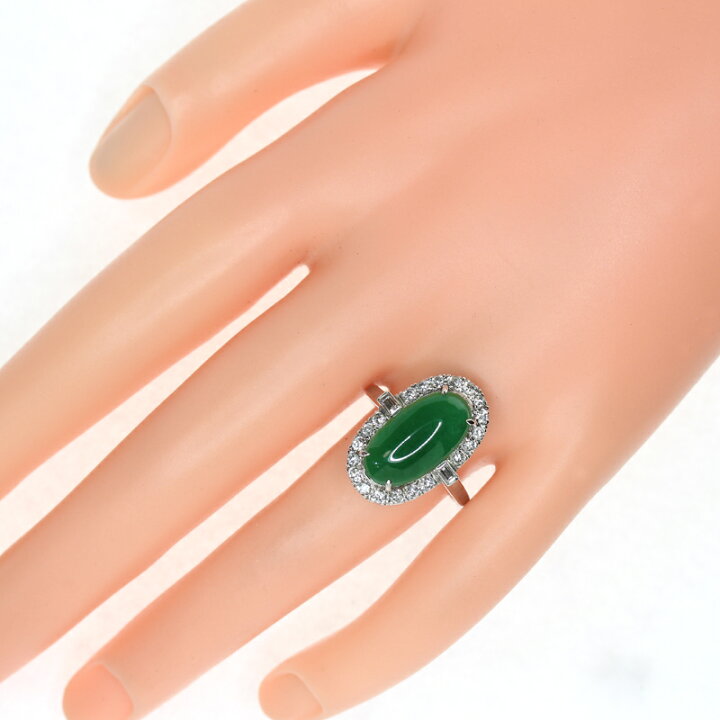 楽天市場】【ｾｰﾙ】翡翠 5ct リング 19号 PT プラチナ 指輪 