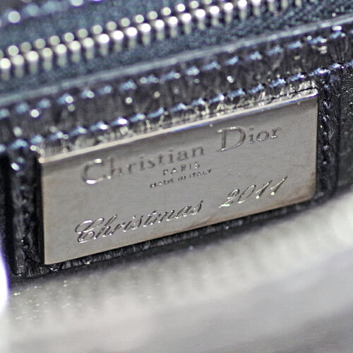 【楽天市場】【Christian Dior】クリスチャン ディオール レディディオール Xmas限定 クリスマス ショルダー ハンド バッグ 2way パイソン シルバー メタリック
