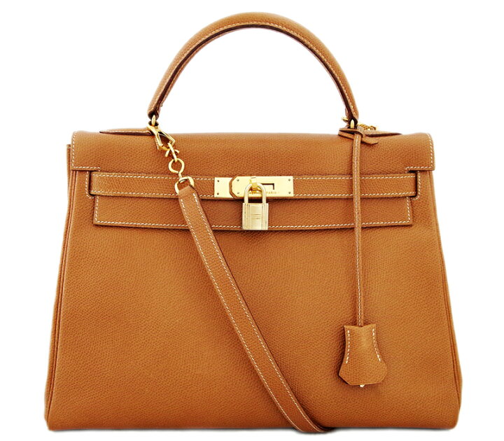 楽天市場】【HERMES】エルメス ケリー 32 ゴールド ブラウン 茶色  