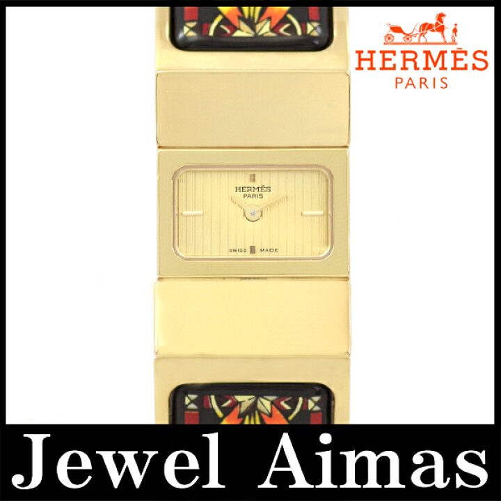 楽天市場】【HERMES】エルメス ロケ 七宝焼き L01.100 ゴールド 文字盤 