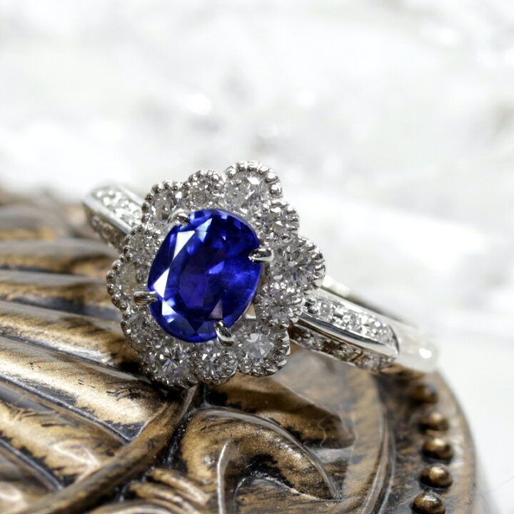 楽天市場】スリランカ産非加熱ロイヤルブルーサファイア 1.57ct リング 