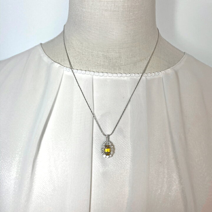 楽天市場】スフェーン 2.6ct ネックレス PT900/K18WG(Au750刻印 
