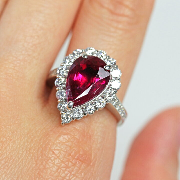 楽天市場】ルベライト 4.73ct リング 13号 PT900 プラチナ  