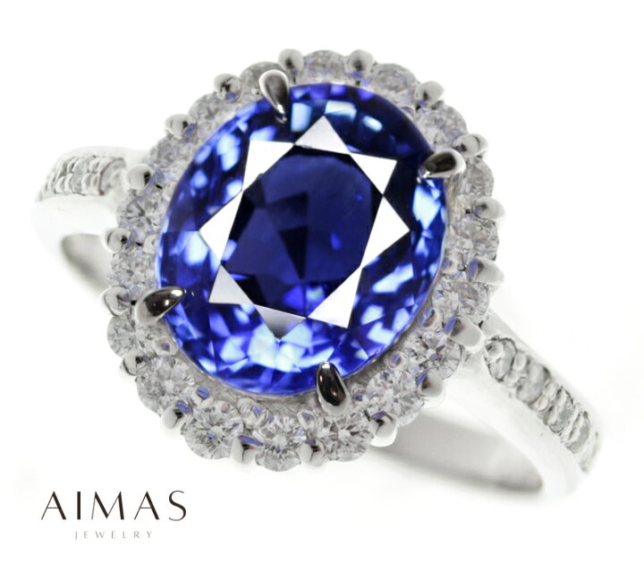 楽天市場】非加熱ロイヤルブルーサファイア 3.7ct ダイヤモンド 0.44ct  