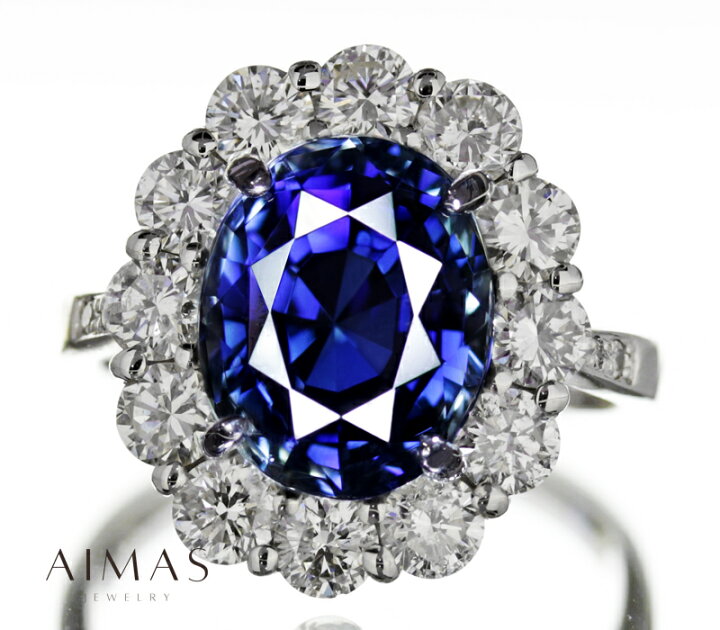 楽天市場】【ｾｰﾙ】非加熱ブルーサファイア 5.6ct リング 12.5号 PT900  