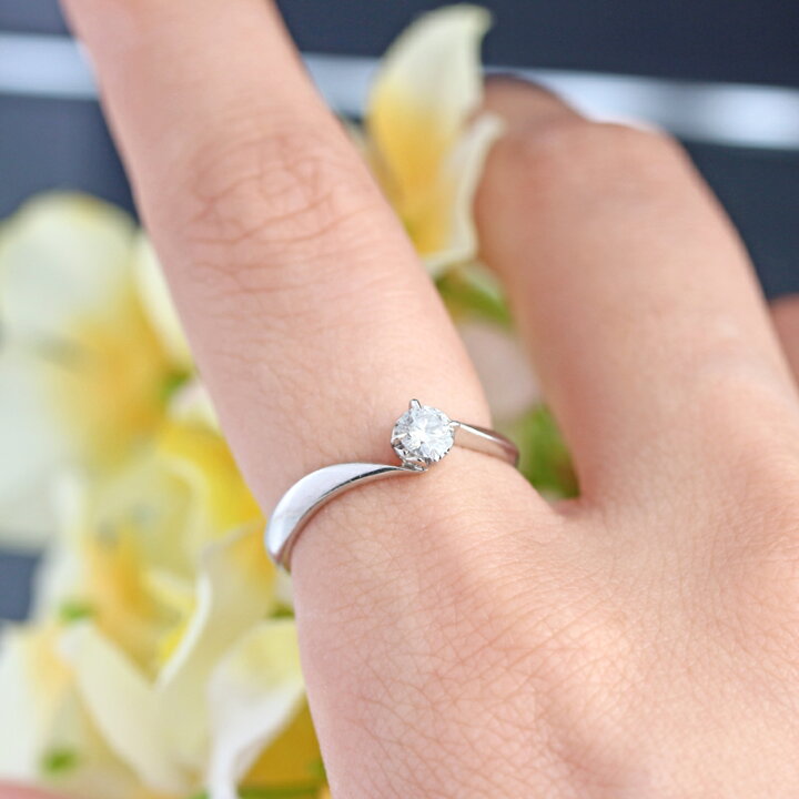 楽天市場】【4℃】ヨンドシー ダイヤモンド 0.208ct ソリティアリング 9  