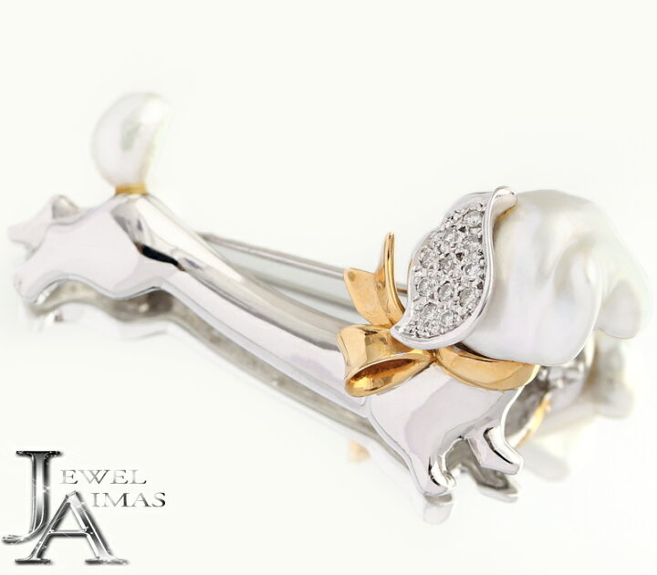 楽天市場】【WAKO】 和光 ワコー パール ダイヤモンド 0.18ct ブローチ 