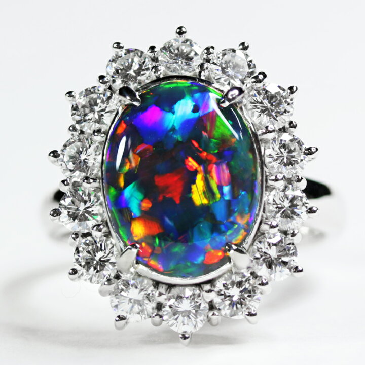楽天市場】ブラックオパール ストロー パレット モザイク 2.6ct 