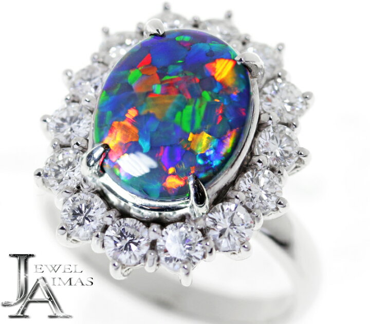 楽天市場】ブラックオパール ストロー パレット モザイク 2.6ct 