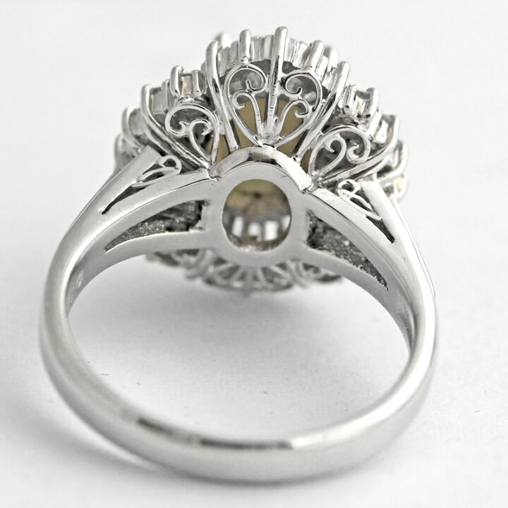 楽天市場】クリソベリルキャッツアイ 3.68ct リング 12.5号 PT900 