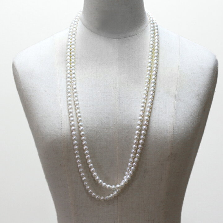 楽天市場】【MIKIMOTO】ミキモト パール 真珠 7.3mm-7.5mm ロング 2連  
