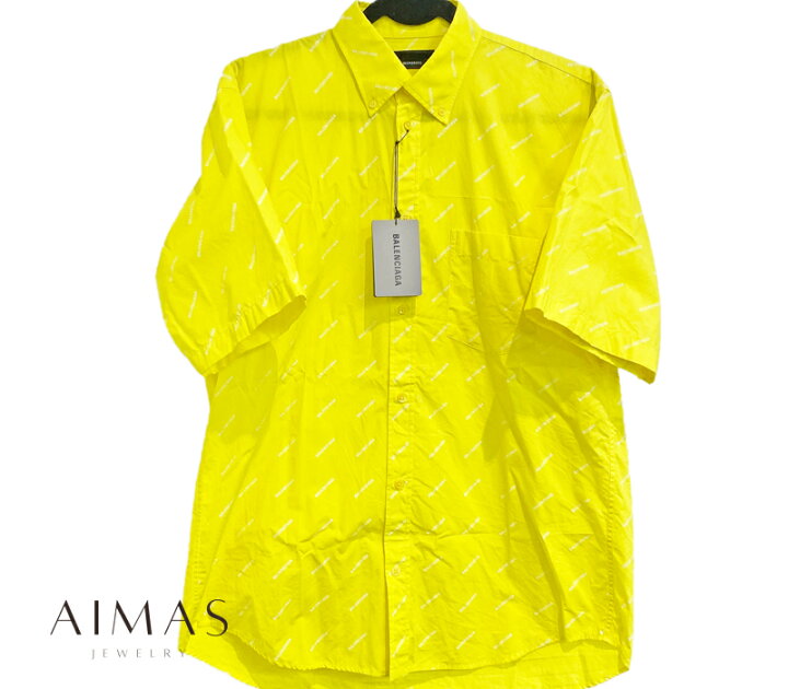 楽天市場】【BALENCIAGA】バレンシアガ 総柄 ロゴ シャツ ワイシャツ  