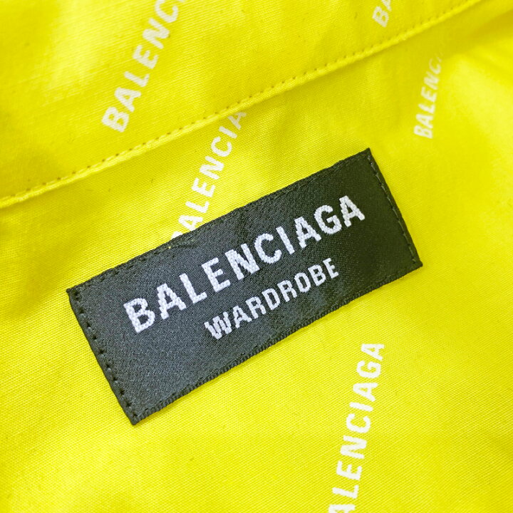 楽天市場】【BALENCIAGA】バレンシアガ 総柄 ロゴ シャツ ワイシャツ 