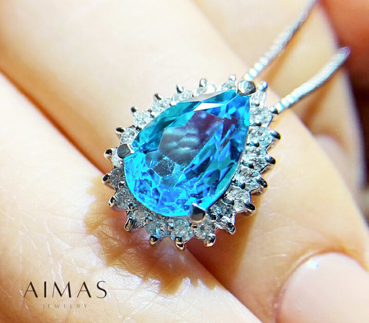 楽天市場】【ｾｰﾙ】ブルートパーズ トパーズ 4.73ct ネックレスPT850 