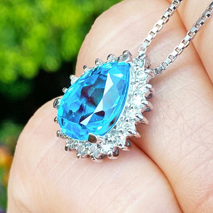 楽天市場】【ｾｰﾙ】ブルートパーズ トパーズ 4.73ct ネックレスPT850 