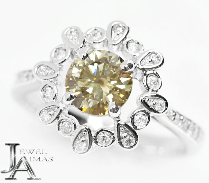 楽天市場】ブラウンダイヤモンド 1.069ct メレダイヤモンド 0.2ct  