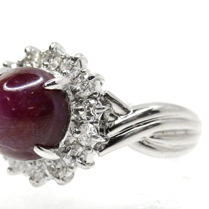 楽天市場】スタールビー 6.455ct ダイヤモンド 0.58ct リング 12号  