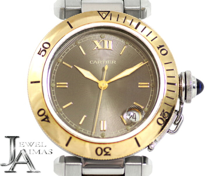 楽天市場】【Cartier】カルティエ パシャ 35 W31016N1 デイト グレー  