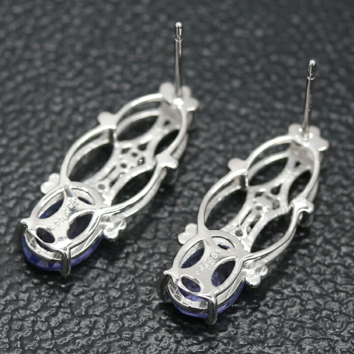楽天市場】タンザナイト 1.03ct/1.07ct ピアス PT900 プラチナ 