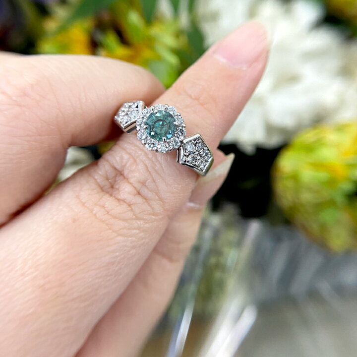 楽天市場】ブラジル産パライバトルマリン 0.56ct リング 11号 PT900 
