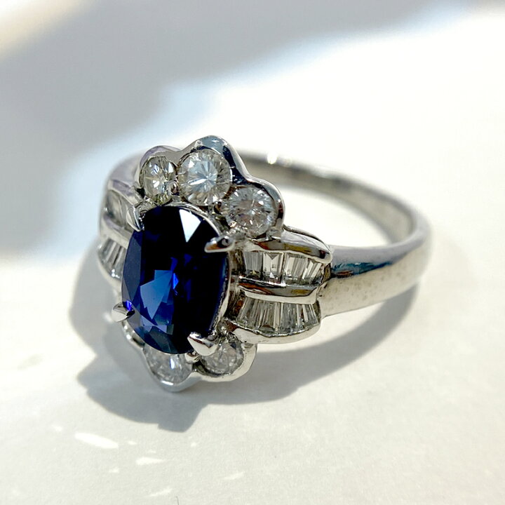 楽天市場】【ｾｰﾙ】ブルーサファイア 1.75ct リング 13.5号 PT900  