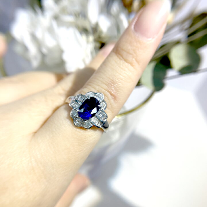 楽天市場】【ｾｰﾙ】ブルーサファイア 1.75ct リング 13.5号 PT900  