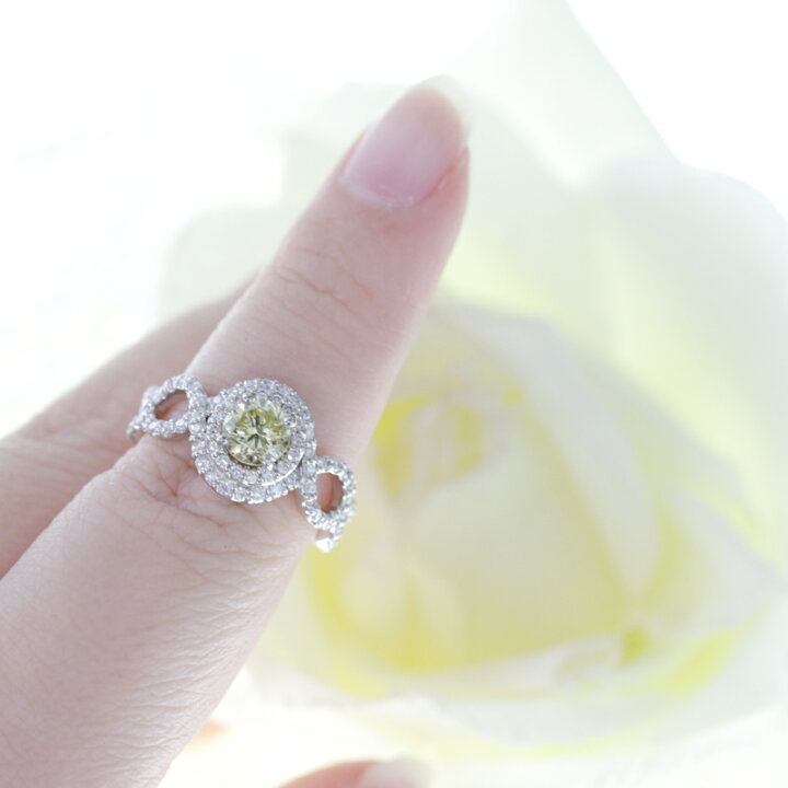 楽天市場】イエローダイヤモンド 0.706ct (FANCY LIGHT YELLOW I1  