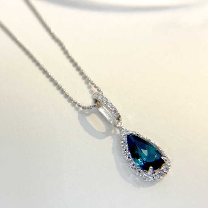 楽天市場】インディコライトトルマリン 0.6ct ダイヤモンド ネックレス  