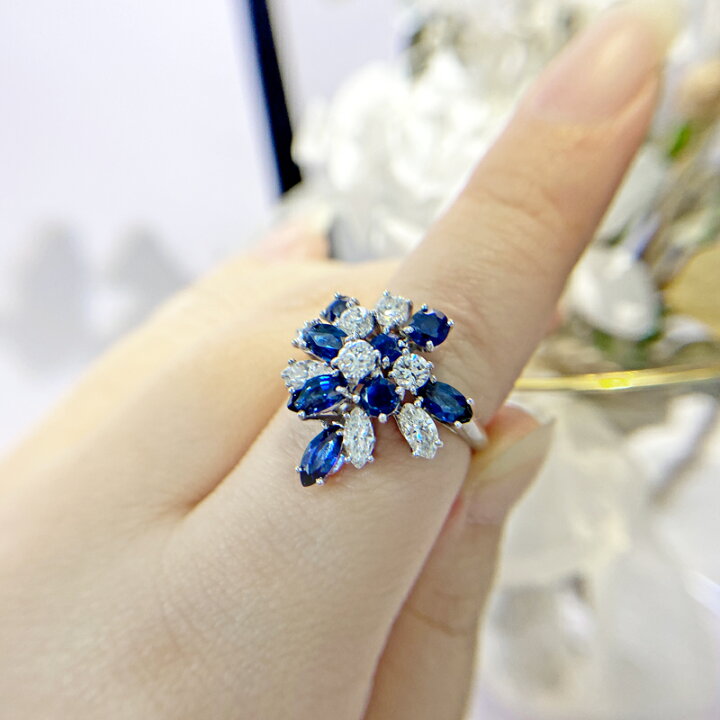 楽天市場】【CHAUMET】ショーメ サファイア マーキスカット 