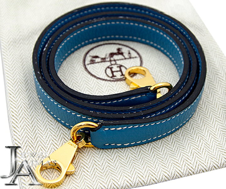 楽天市場】値下げ！【HERMES】エルメス ショルダー ストラップ ブルー  