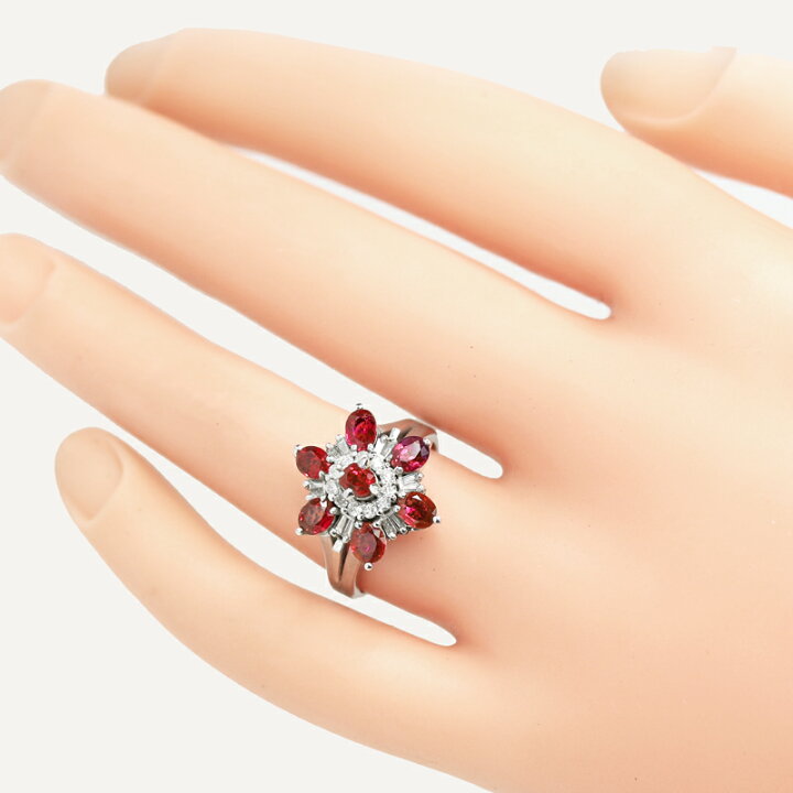 楽天市場】ルビー 1.75ct リング 8号 PT900 プラチナ ダイヤモンド 