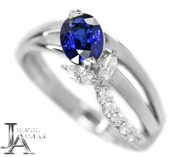 楽天市場】ブルーサファイア 0.75ct ダイヤモンド リング 12号 PT900 