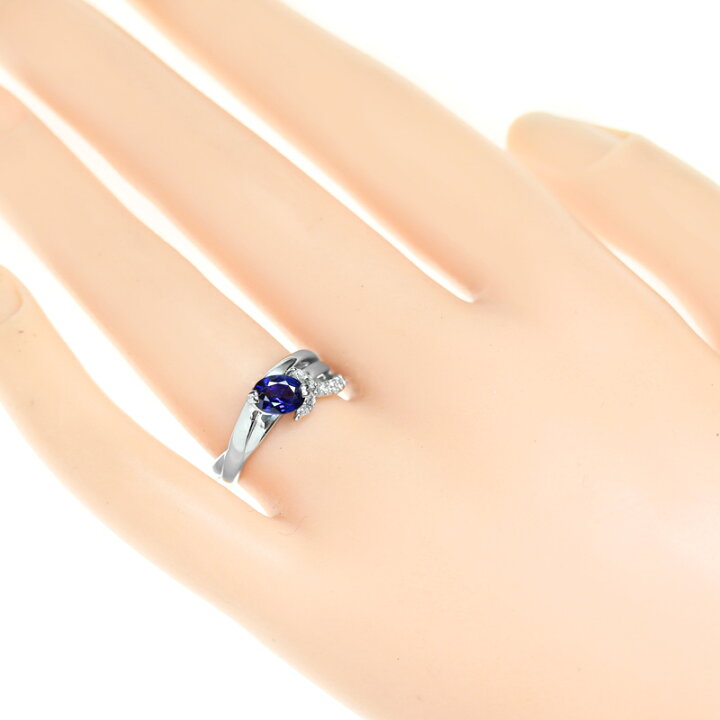 楽天市場】ブルーサファイア 0.75ct リング 12号 PT900 プラチナ 