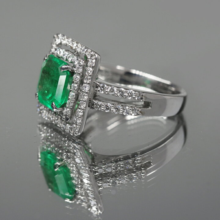 楽天市場】コロンビア産ビビッドグリーンエメラルド 2.32ct リング 13 